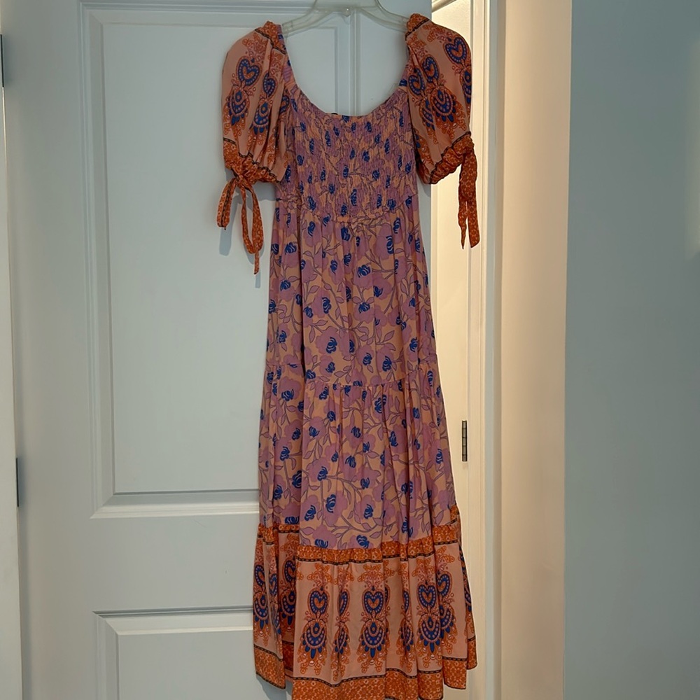 Petal & Pup pink and purple off the shoulder dress size 4. So many compliments!